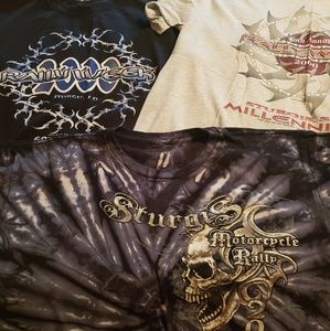 3 Men's Sturgis Rally Tshirts